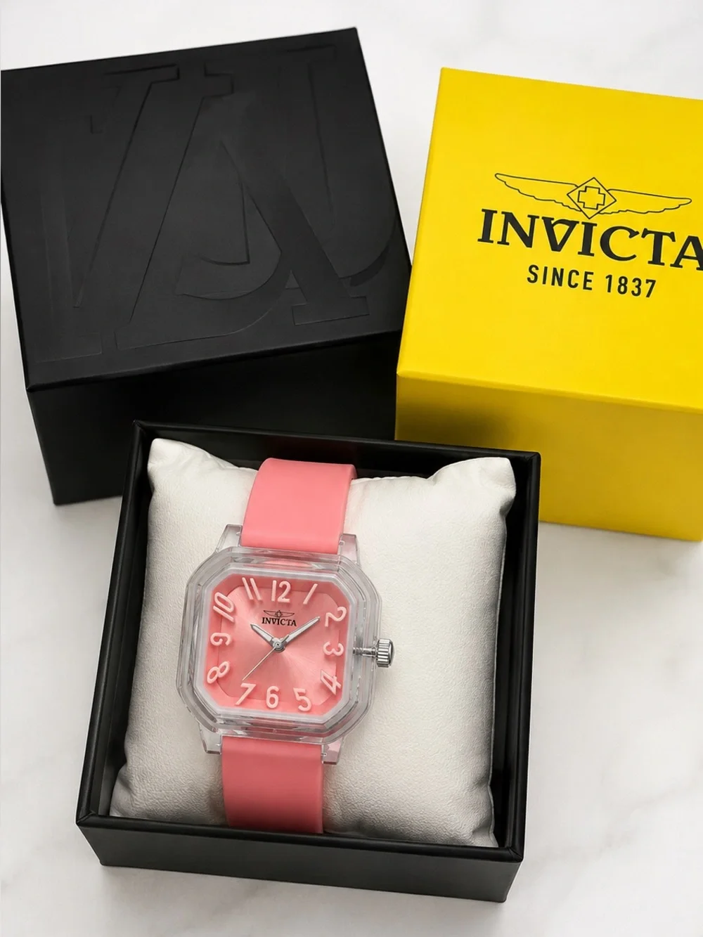 Invicta Celestial Scalenon Pink Watch 39mm Transparent 70319 NWT